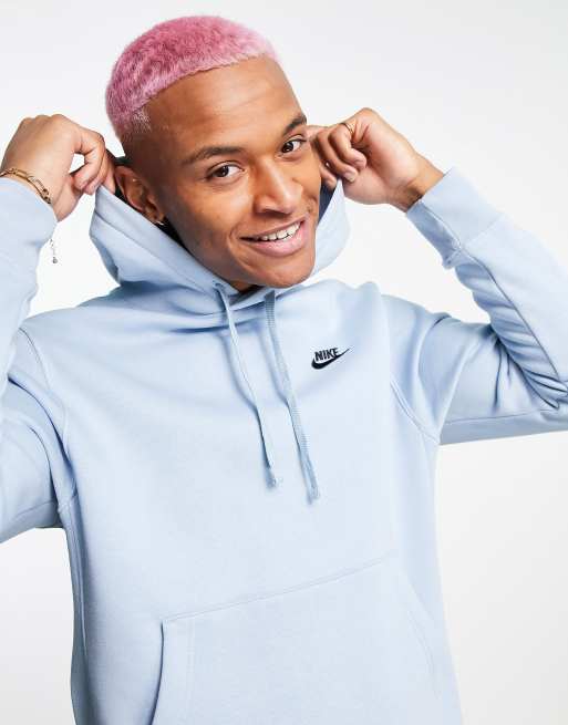 Nike Club fleece hoodie in boarder blue