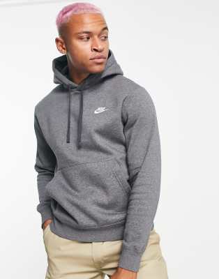 Nike Club Fleece hoodie in dark gray ASOS