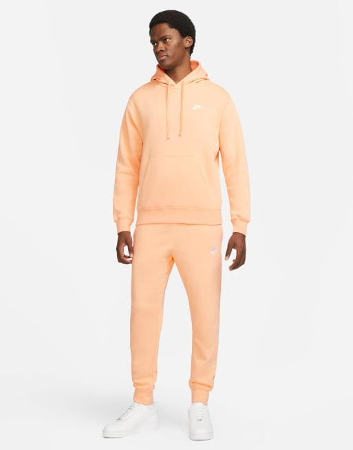 Nike Club Fleece hoodie in dusty orange