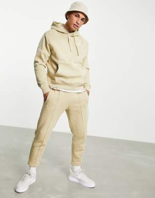 nike fleece hoodie beige