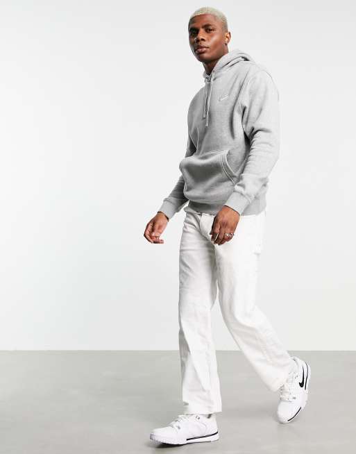 ASOS Weekend Collective embossed scuba hoodie in gray heather