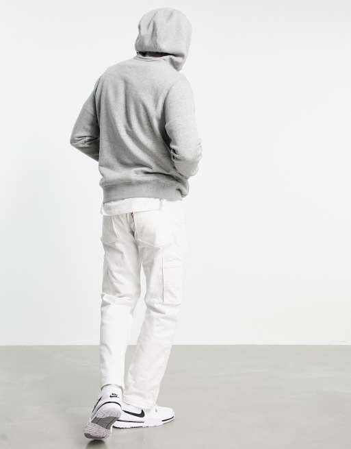 Grey white sale hoodie