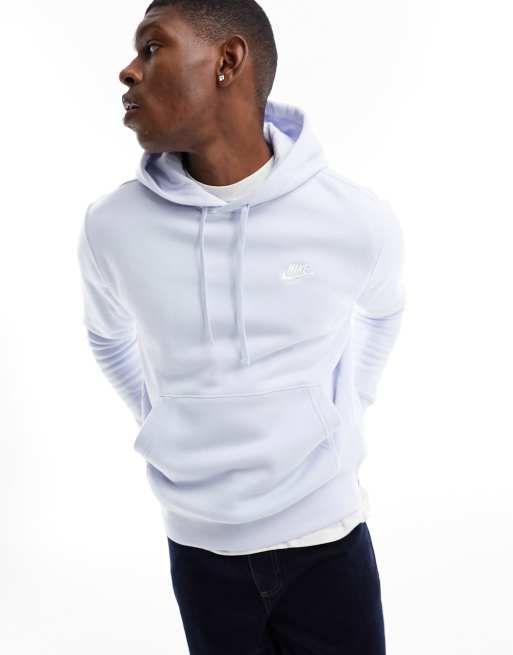 White nike club hoodie sale