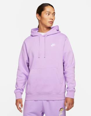 Nike Club Fleece Hoodie In Lilac-purple | ModeSens