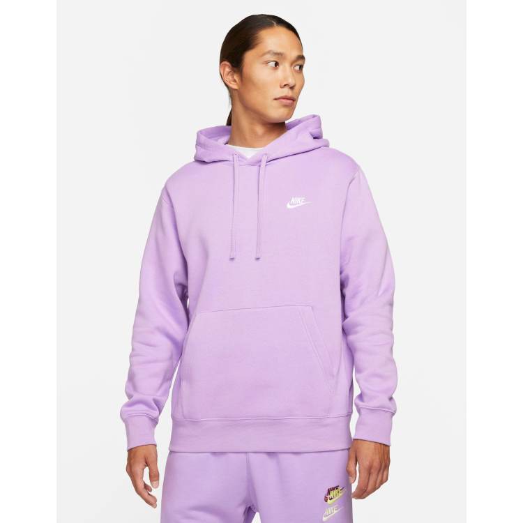 Nike Club Fleece hoodie in lilac ASOS