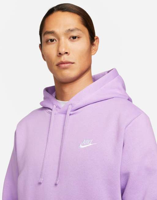 Nike club fleece cheap hoodie lavender