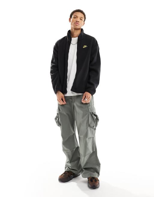 Nike – Club – Fleece-Jacke in Schwarz mit durchgehendem Reißverschluss , 3 von 4