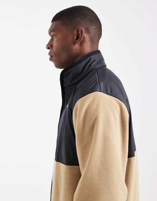 Nike Club fleece jacket in black and beige, 4 of 5