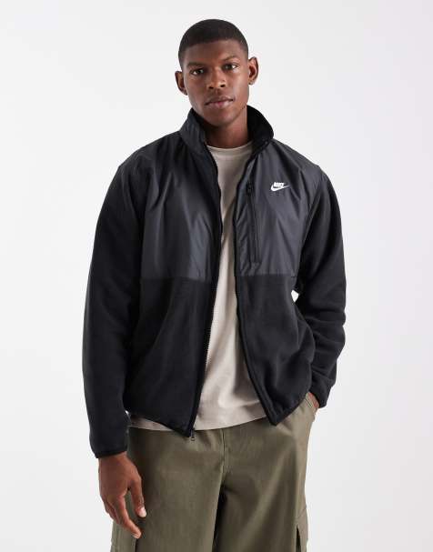 Nike Club fleece jacket in black - view 1