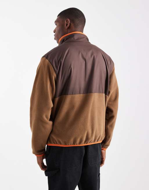 Nike Club fleece jacket in brown, 3 of 5