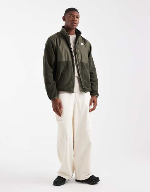 Nike Club fleece jacket in dark green, 2 of 5
