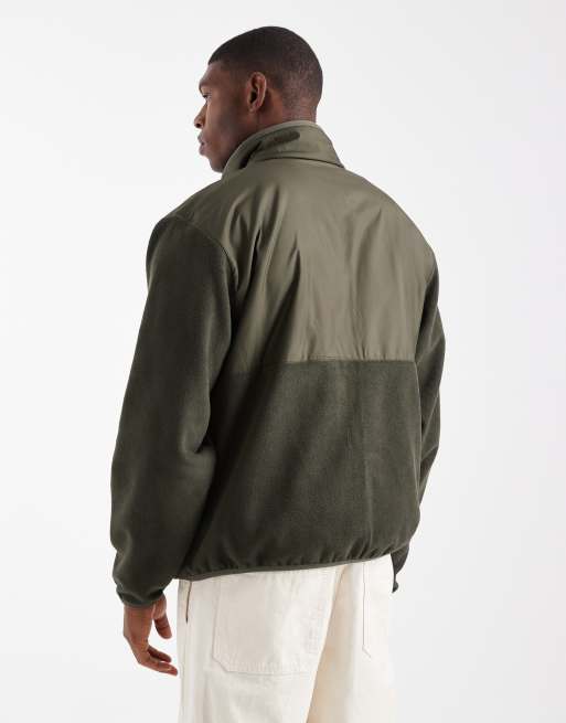 Nike Club fleece jacket in dark green, 3 of 5