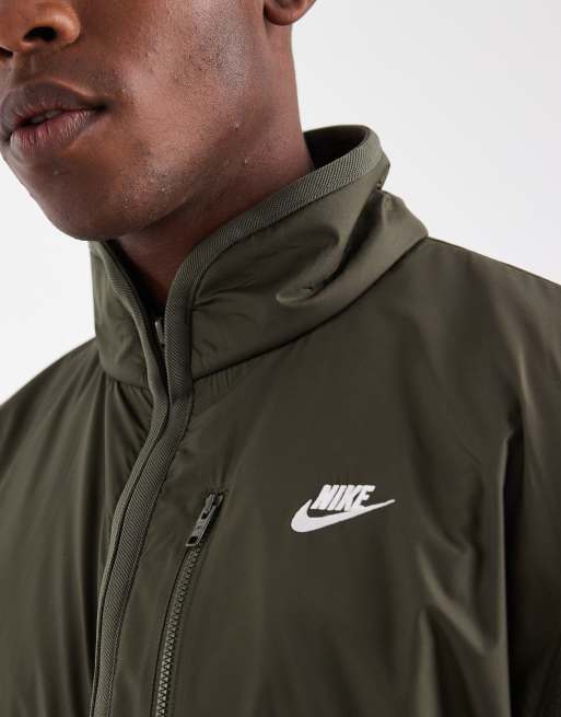 Nike Club fleece jacket in dark green, 5 of 5