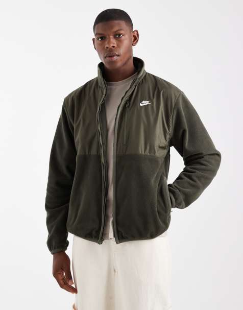 Nike Club fleece jacket in dark green - view 1