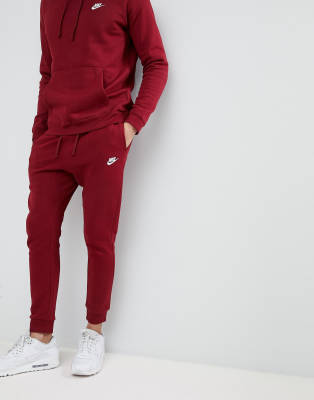 nike fleece tracksuit red