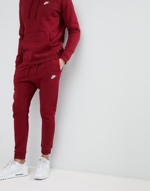 Nike mens red online joggers