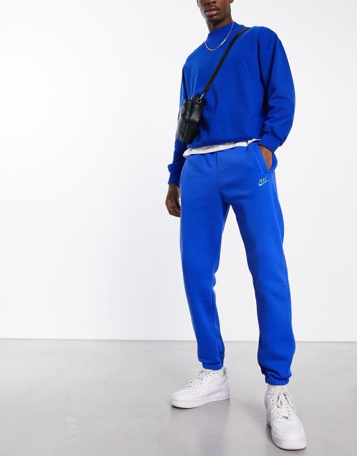 Nike blue fleece joggers new arrivals