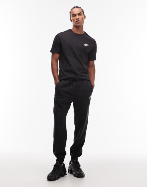 Nike – Club – Fleece-Jogginghose in Schwarz mit Bündchen - view 1