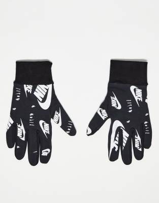 Nike Club Fleece mens printed gloves in black