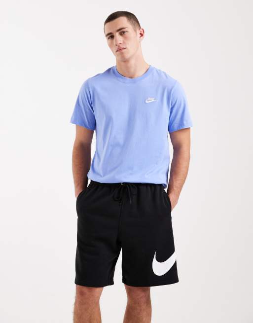 Nike - Club Fleece - Pantaloncini in pile neri con logo grande, 2 di 5