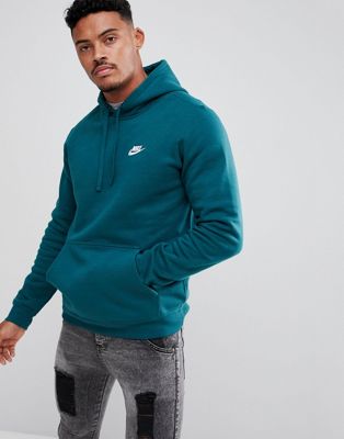 nike club fleece hoodie green