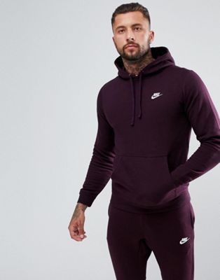 purple nike club hoodie