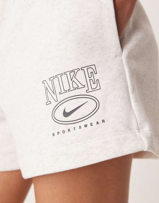 Nike Club Fleece retro logo shorts in gray, 3 of 5