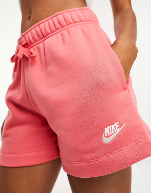 Nike club swoosh shorts on sale pink