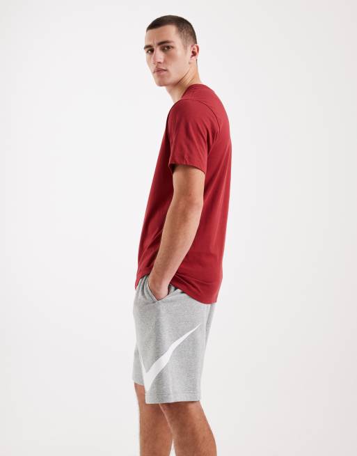 Nike - Club - Fleece short met groot logo in grijs, 3 van 5