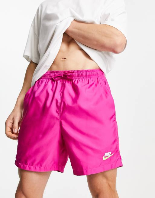 Pink nike store fleece shorts