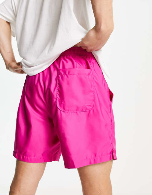 Pink nike fleece shorts best sale