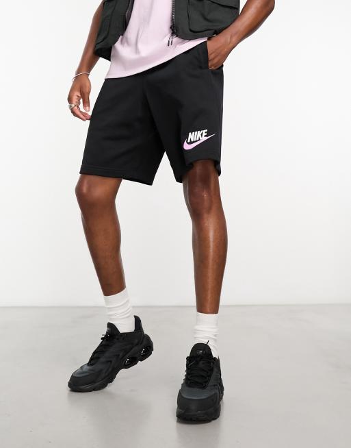 Nike fleece cut off shorts hotsell