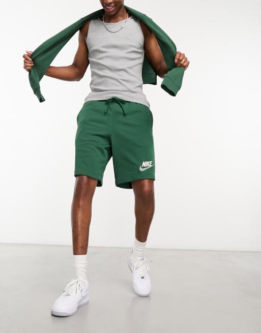 Nike Club fleece shorts in green ASOS