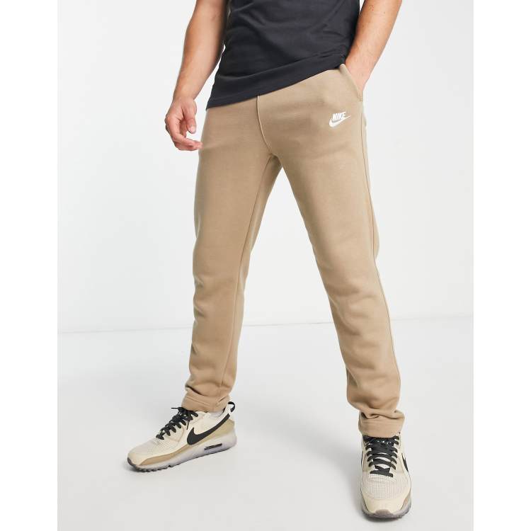 Nike Club fleece straight fit joggers in beige ASOS