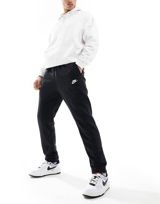 Nike Club fleece straight fit joggers in black ASOS