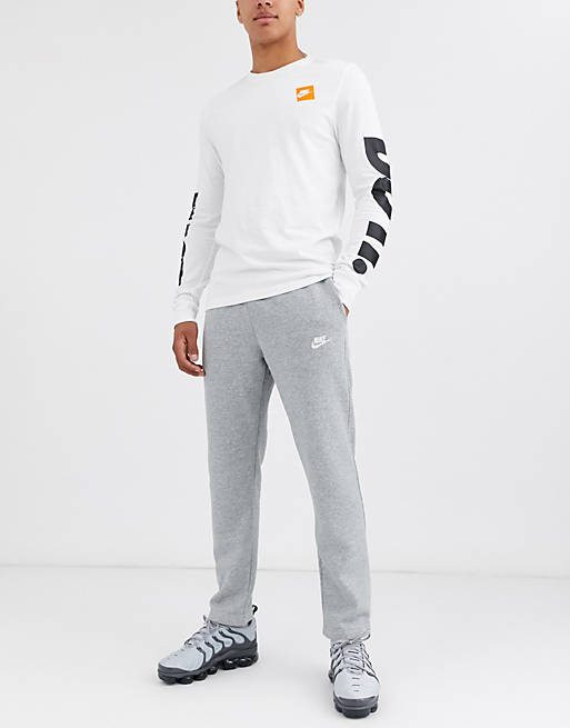 Nike Club fleece straight fit joggers in grey
