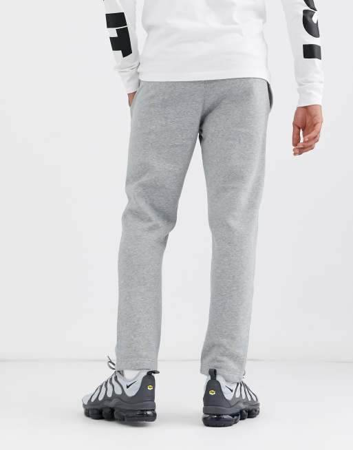 Nike Club fleece straight fit joggers in grey ASOS