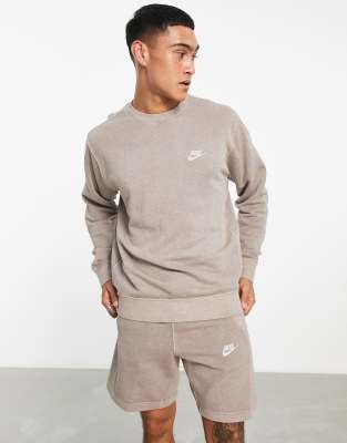 Nike Club Fleece+ sweat in olive grey 