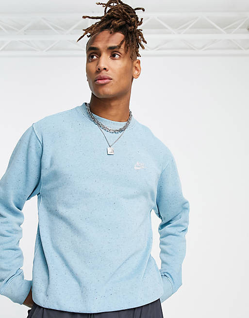 Nike Club Fleece+ sweatshirt in blue | ASOS