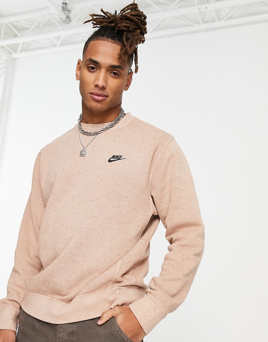 Nike Club Fleece+ sweatshirt in brown