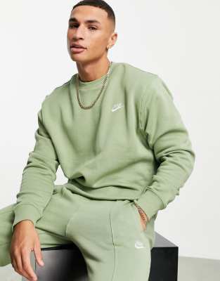 Nike Club fleece sweatshirt in oil 