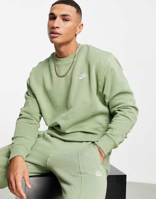 Nike Club fleece sweatshirt in oil green | ASOS