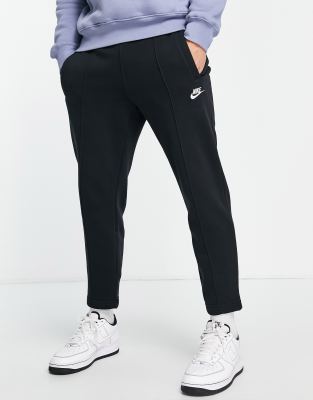 black tapered joggers