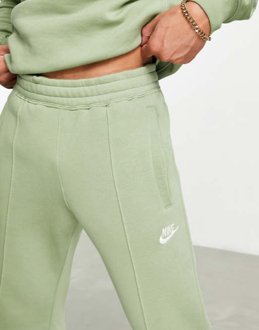 Nike Club fleece tapered joggers in oil green