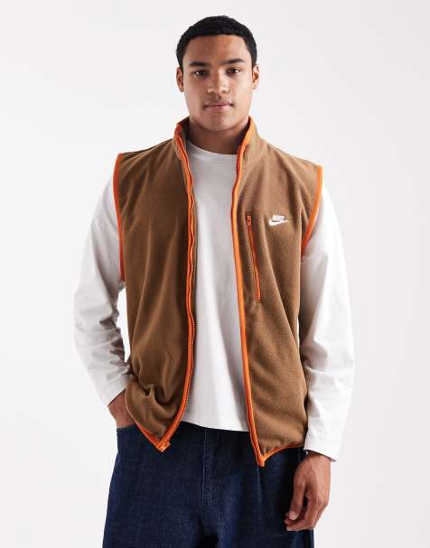 Nike Club fleece vest in brown - view 1