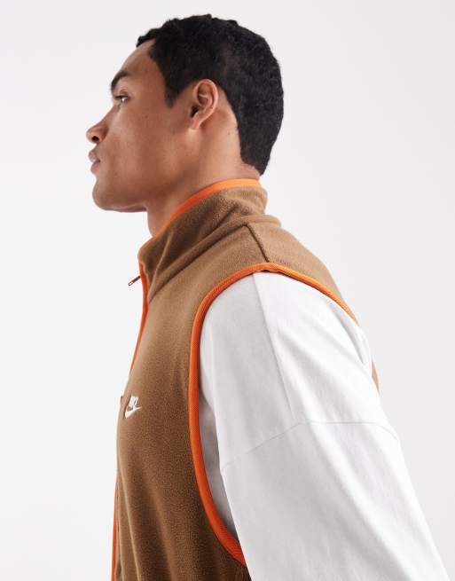 Nike Club fleece vest in brown , 4 of 5
