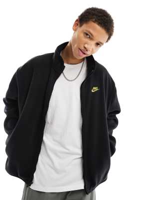 Nike Club fleece zip thru jacket in black  - ASOS Price Checker