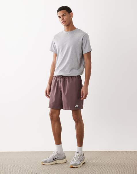 Nike Club flow shorts in brown - view 1