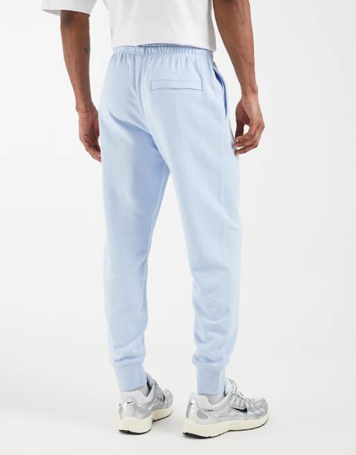 Nike Club French Terry cuffed jogger in light blue, 4 of 5