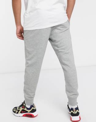 nike club french terry cuffed joggers in grey